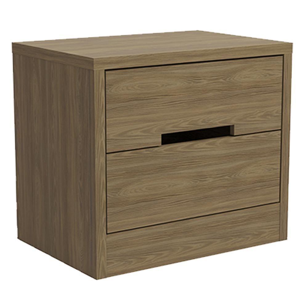 Mesa De Cabeceira 2 Gavetas 54 Cm S822 Kappesberg Nogueira - 1