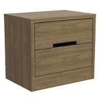 Mesa De Cabeceira 2 Gavetas 54 Cm S822 Kappesberg Nogueira - 1
