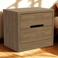 Mesa De Cabeceira 2 Gavetas 54 Cm S822 Kappesberg Nogueira - 2