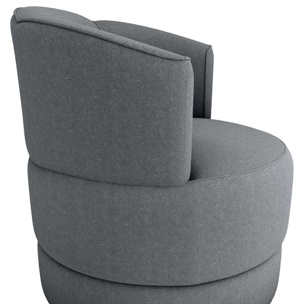 Poltrona Base Giratoria Marselha Boucle F497 Milani Store Cinza - 6