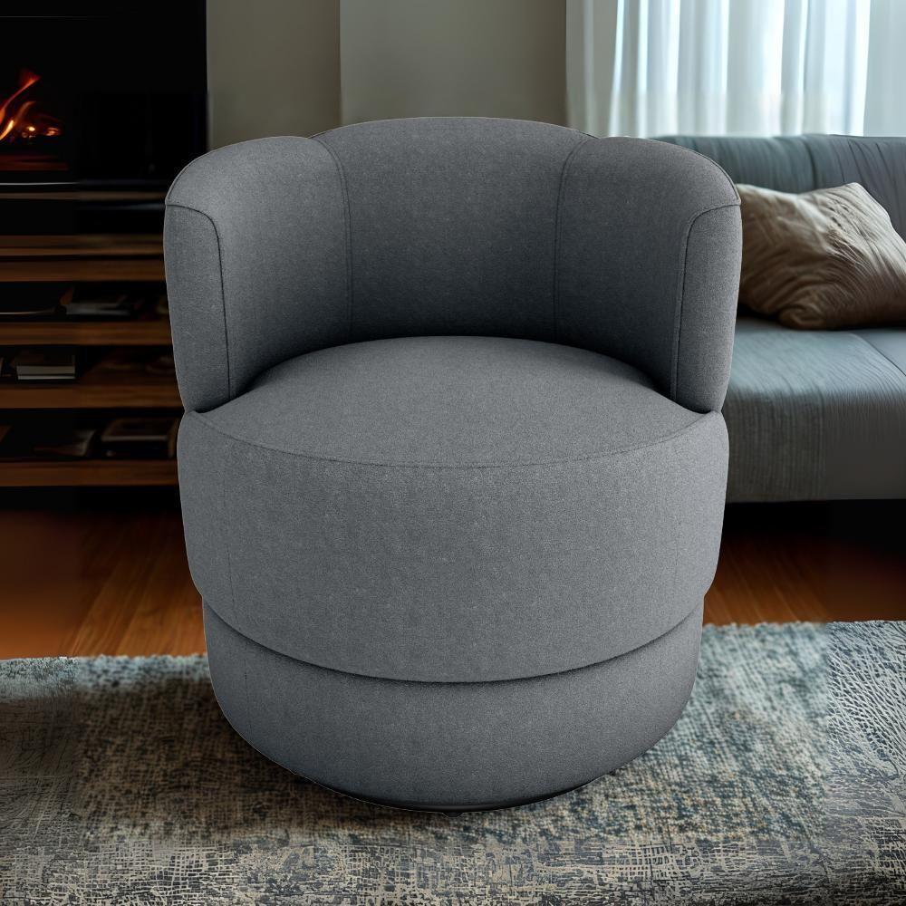 Poltrona Base Giratoria Marselha Boucle F497 Milani Store Cinza - 7