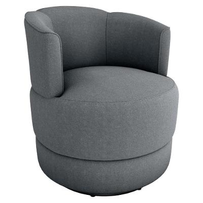 Poltrona Base Giratoria Marselha Boucle F497 Milani Store Cinza