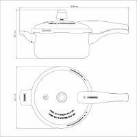 Panela De Pressão Tramontina Vancouver Effect Em Alumínio Antiaderente Starflon Max Preto 20 Cm 4,5 L - 5