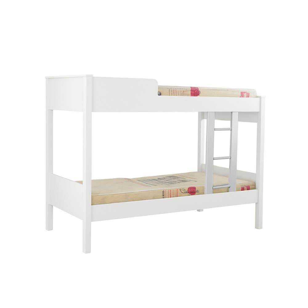 Beliche Cama Solteiro Ditália Com Colchão CM-21 Branco - 2
