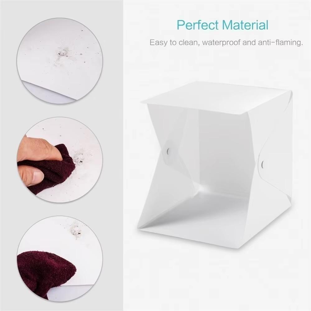 Mini Estudio Fotografico Portatil Led Tenda Box Com Iluminacao Usb Bivolt 2 Fundos Para Fotografia Ecommerce Cabine Comp - 8