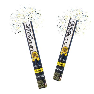 Lança Confete Celebration Dourado E Preto Metalizado - 40cm