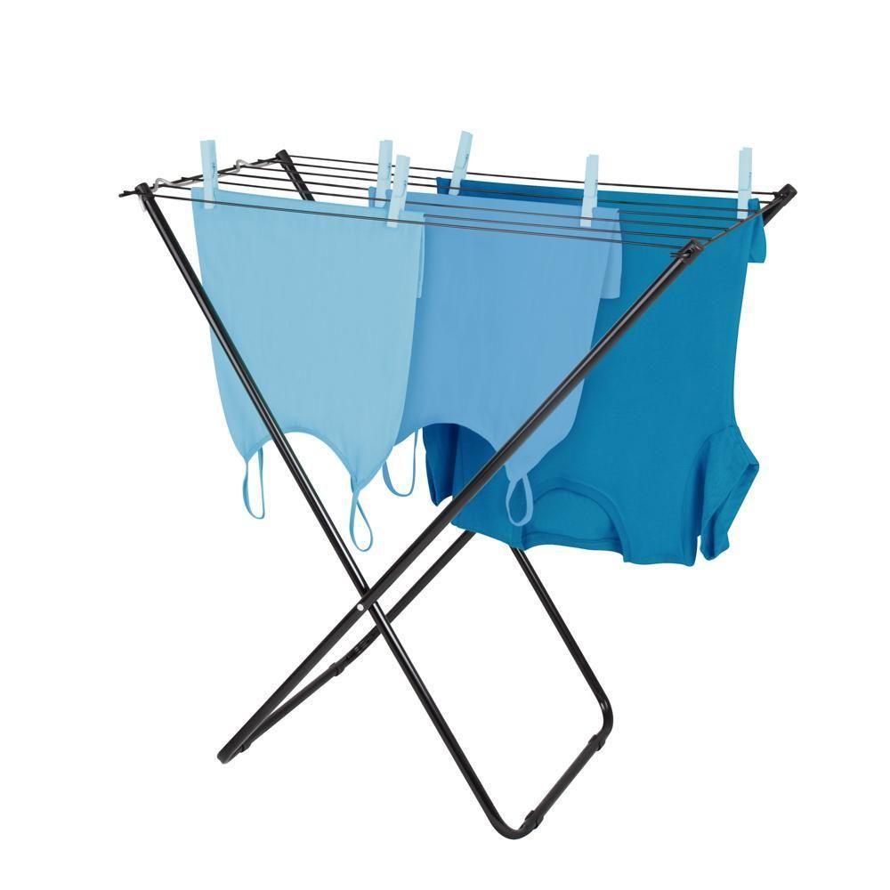 Kit 2 Varal De Chão Retrátil Slim Preto Mor - 6