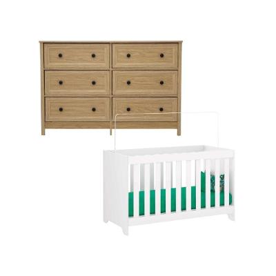 Berço Multifuncional 3x1+ Cômoda Ditália 6 Gavetas BBI-51 DM-217