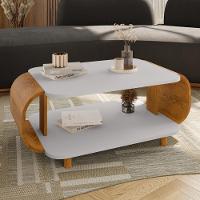 Mesa De Centro Organica Floripa 92 Cm Bechara Off White Cinamomo - 6