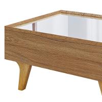 Mesa De Centro Com Espelho 1 Gaveta Sena 90 Cm Bechara Naturalle