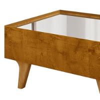 Mesa De Centro Com Espelho 1 Gaveta Sena 90 Cm Bechara Cinamomo