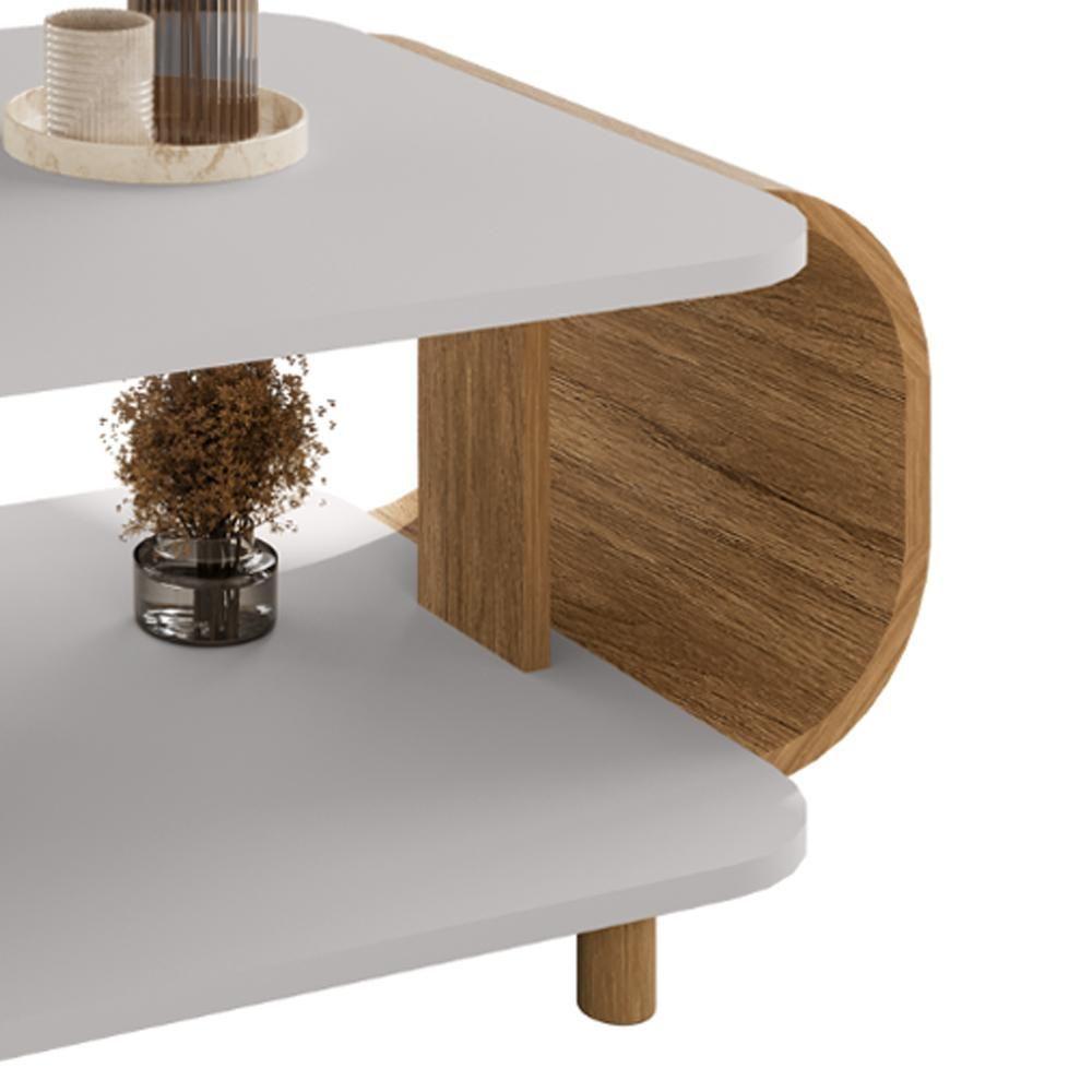 Mesa De Centro Organica Floripa 92 Cm Bechara Off White Naturalle - 4