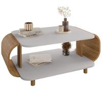 Mesa De Centro Organica Floripa 92 Cm Bechara Off White Naturalle - 1