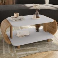 Mesa De Centro Organica Floripa 92 Cm Bechara Off White Naturalle - 2