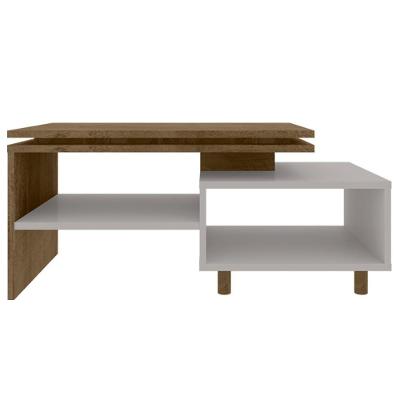 Mesa De Centro Para Sala Lima 90 Cm Bechara Off White Naturalle