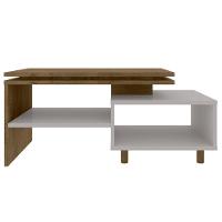 Mesa De Centro Para Sala Lima 90 Cm Bechara Off White Naturalle - 1