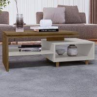 Mesa De Centro Para Sala Lima 90 Cm Bechara Off White Naturalle - 2