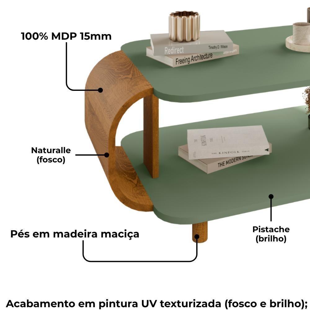 Mesa De Centro Organica Floripa 92 Cm Bechara Pistache Naturalle - 3