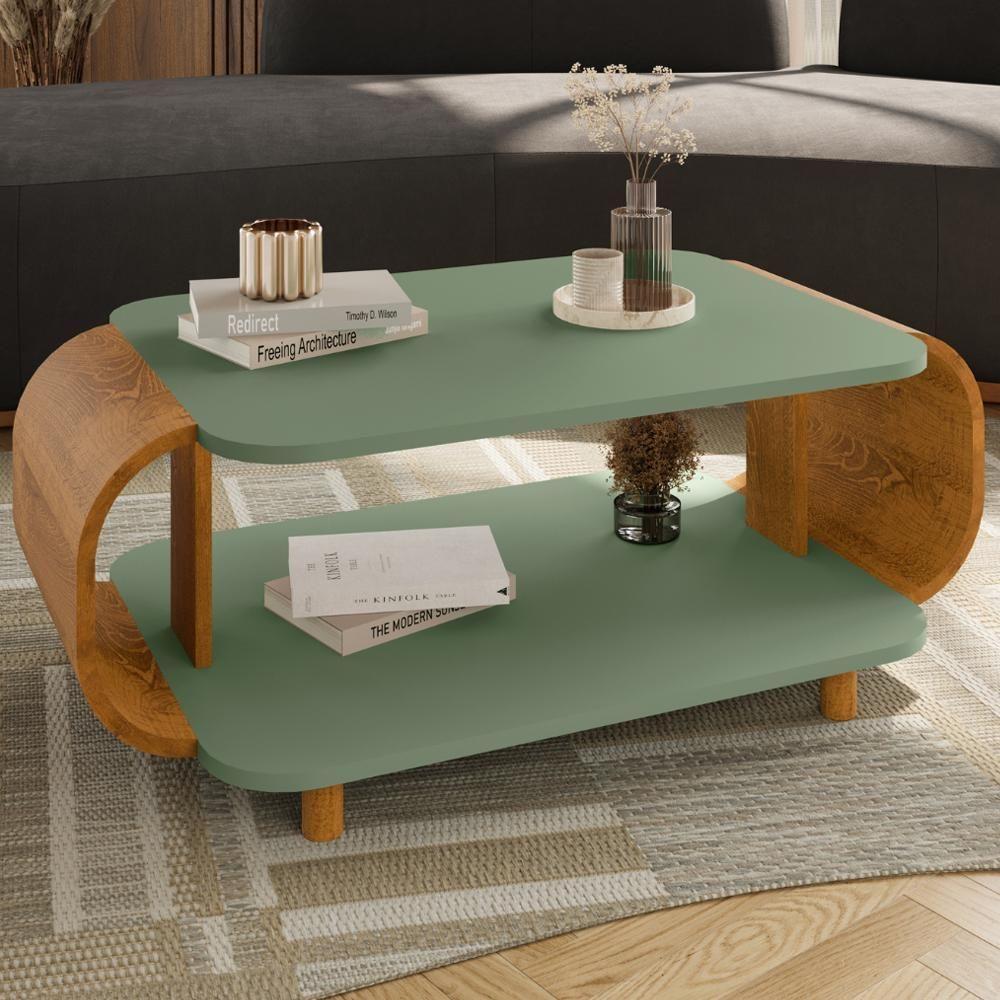 Mesa De Centro Organica Floripa 92 Cm Bechara Pistache Naturalle - 5