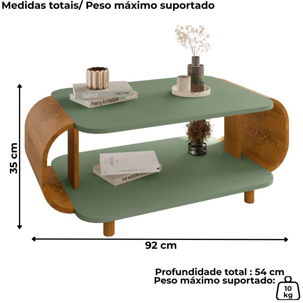 Mesa De Centro Organica Floripa 92 Cm Bechara Pistache Naturalle - 6