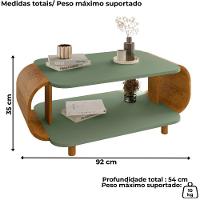 Mesa De Centro Organica Floripa 92 Cm Bechara Pistache Naturalle - 6