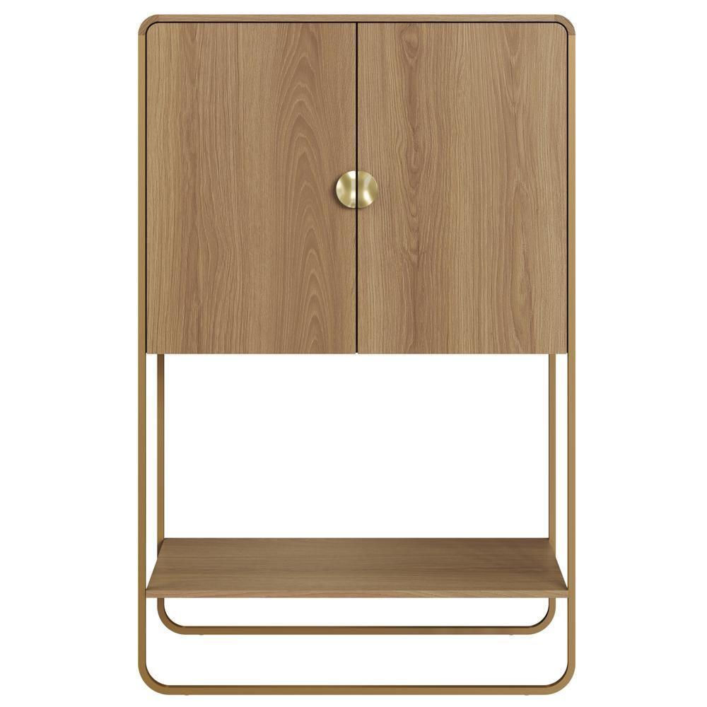 Balcao Cafe Bar Organico 2 Portas 90 Cm 28069 Artesano Hanover Dourado - 1