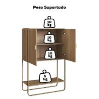 Balcao Cafe Bar Organico 2 Portas 90 Cm 28069 Artesano Hanover Dourado - 5