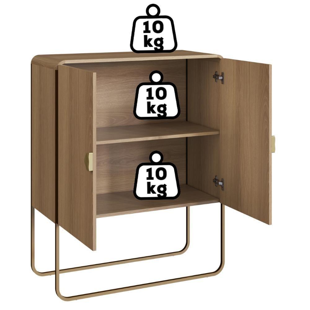 Balcao Buffet Organico 2 Portas 90 Cm 28065 Artesano Hanover Dourado - 5