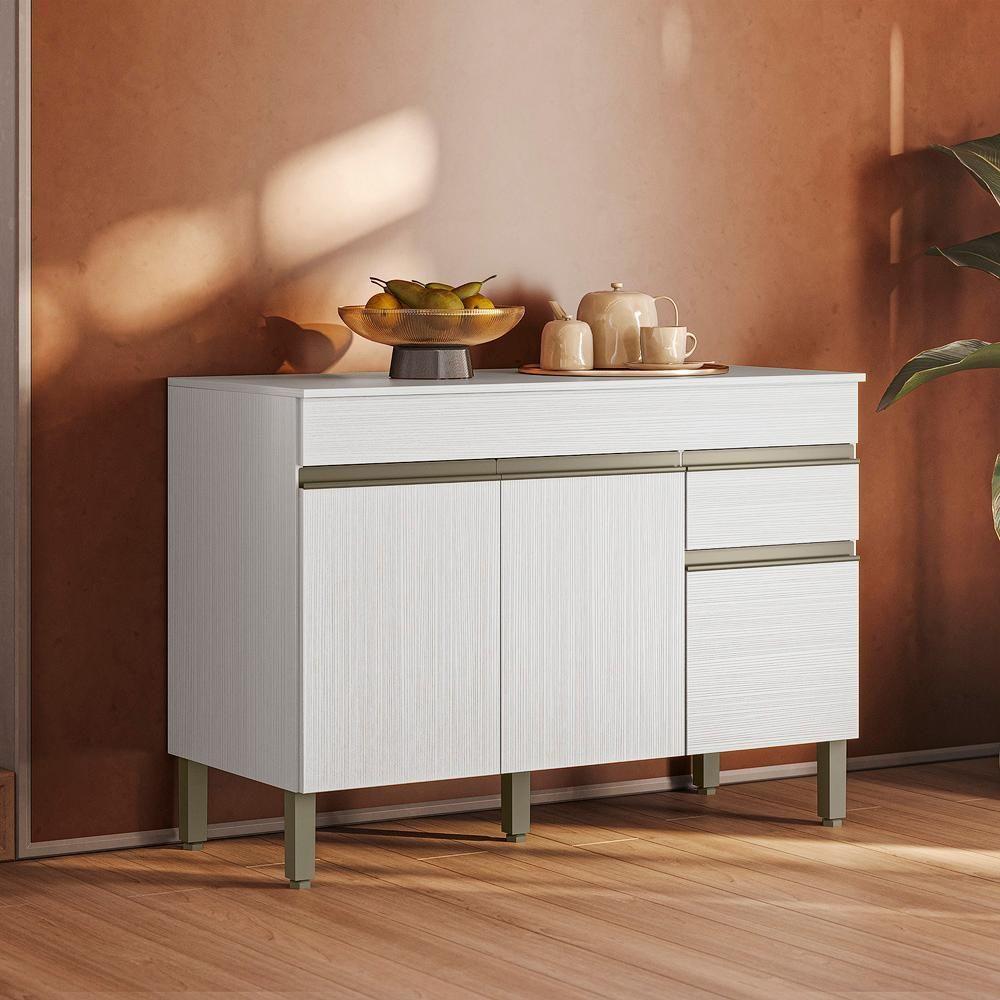 Balcao Com Tampo 3 Portas 1 Gaveta 120 Cm Line Ktp Supremo - 6