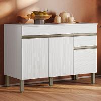 Balcao Com Tampo 3 Portas 1 Gaveta 120 Cm Line Ktp Supremo - 2