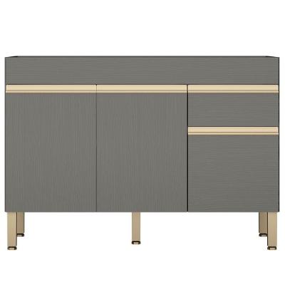 Balcao Para Pia 3 Portas 1 Gaveta 120 Cm Line Ktp Gris