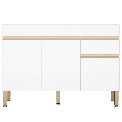 Balcao Para Pia 3 Portas 1 Gaveta 120 Cm Line Ktp Supremo