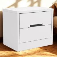 Kit 02 Mesas De Cabeceira 2 Gavetas 54 Cm S822 Kappesberg Branco - 7
