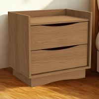 Kit 02 Mesas De Cabeceira 2 Gavetas 54 Cm M261 Kappesberg Canela - 3