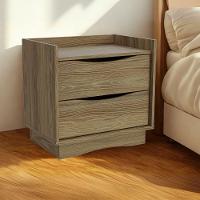 Kit 02 Mesas De Cabeceira 2 Gavetas 54 Cm M261 Kappesberg Nogueira - 7