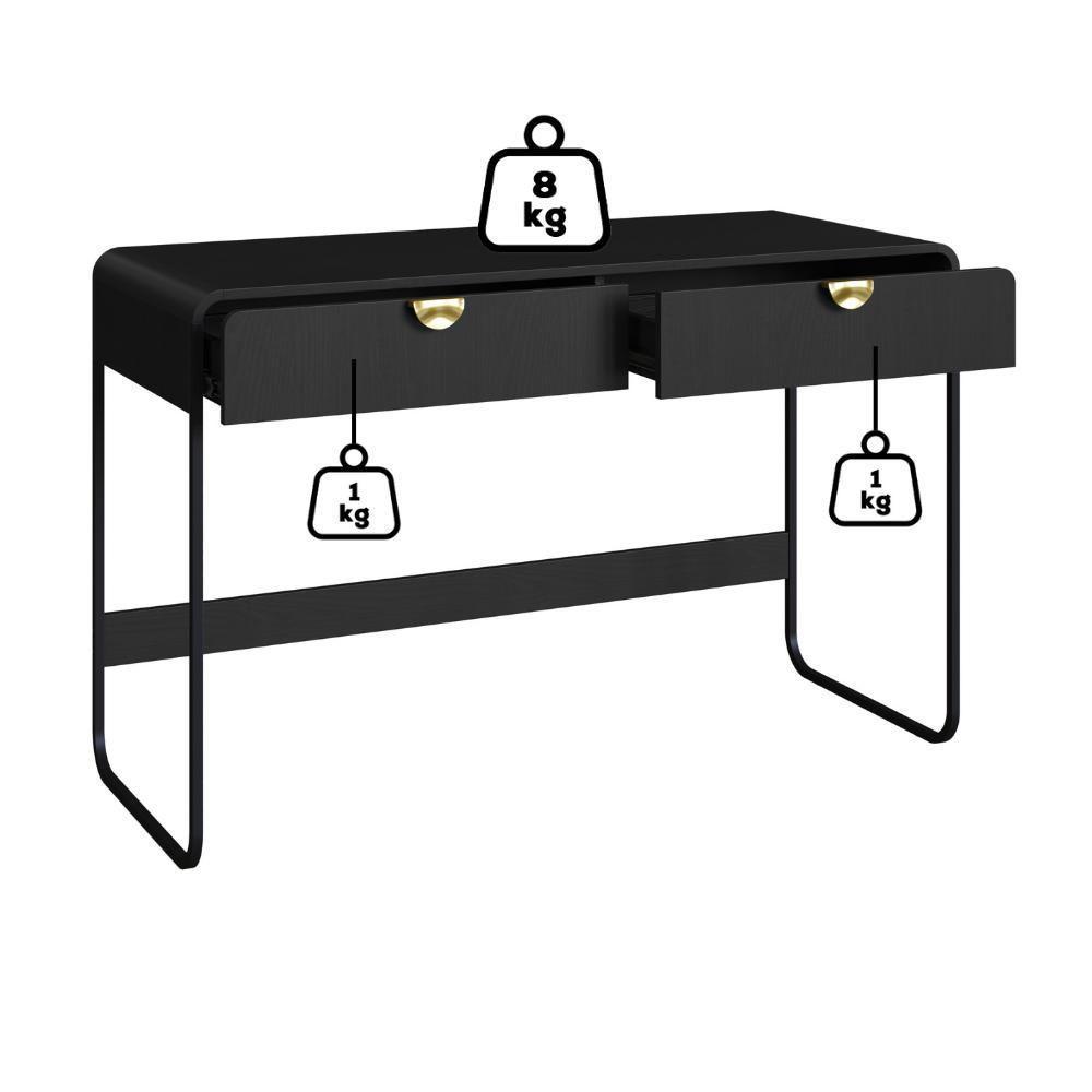 Escrivaninha Organico 2 Gavetas 125 Cm 28067 Artesano Nero Preto - 5