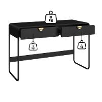 Escrivaninha Organico 2 Gavetas 125 Cm 28067 Artesano Nero Preto - 5