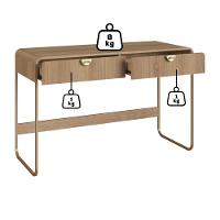 Escrivaninha Organico 2 Gavetas 125 Cm 28067 Artesano Hanover Dourado - 5