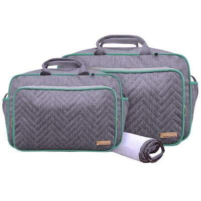 Kit Bolsas Maternidade Bebê Classic Premium Cinza E Verde