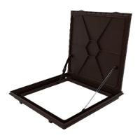 Tampa Casa Maquina 90x90cm Com Rebaixo Para Alumínio Marrom