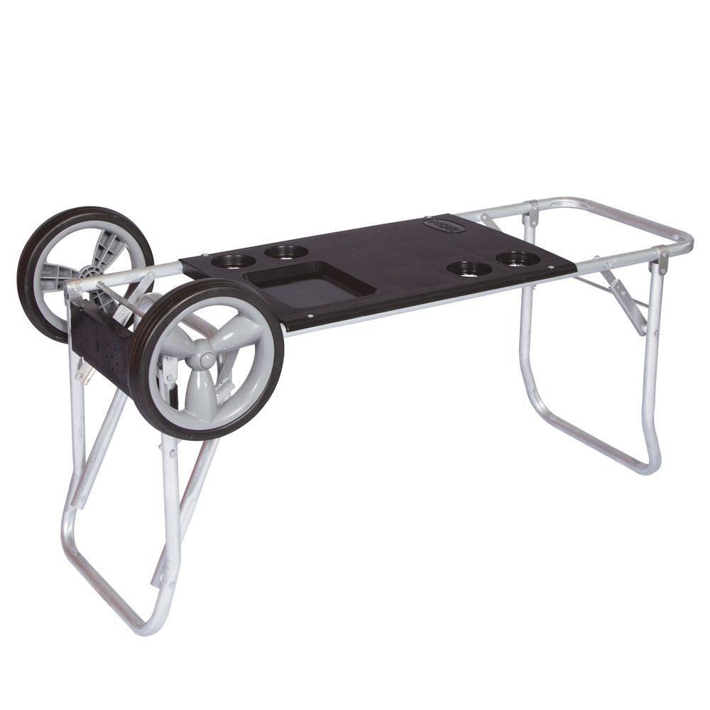 Carrinho De Praia Com Avanço Para Caixa Térmica Preto Alumínio Mor - 3