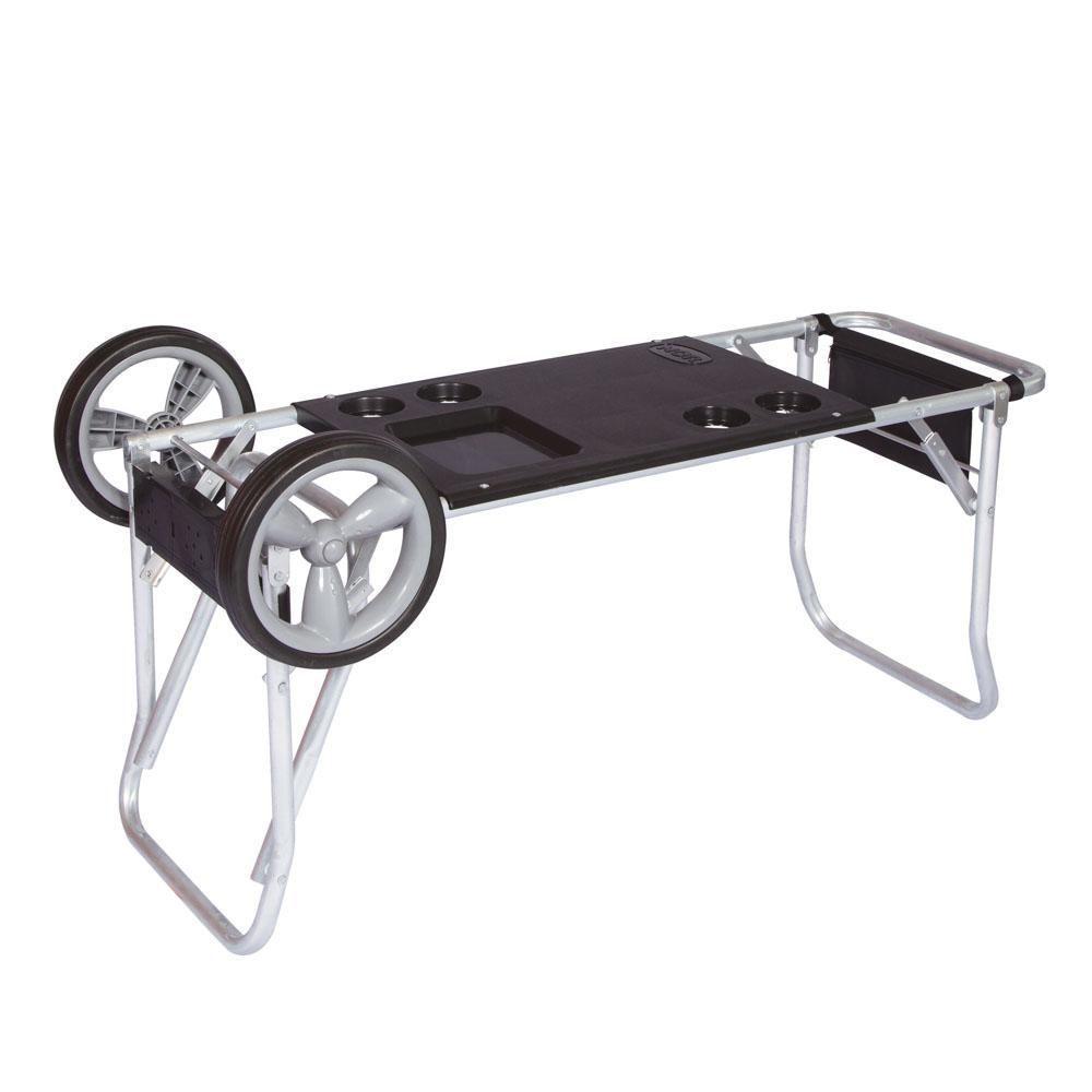 Carrinho De Praia Com Avanço Para Caixa Térmica Preto Alumínio Mor - 9