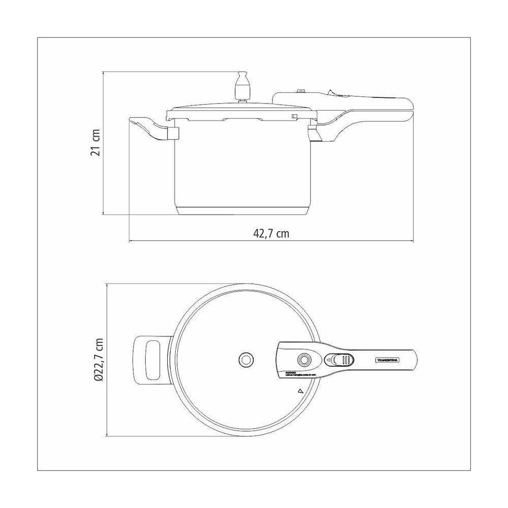 Panela De Pressão Tramontina Com Fundo Triplo 20Cm 4,5L - 3