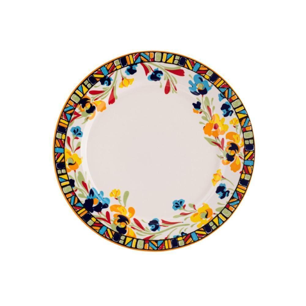 Jogo De Jantar 40 Peças Etnico Porcelana Real By Schmidt - 2