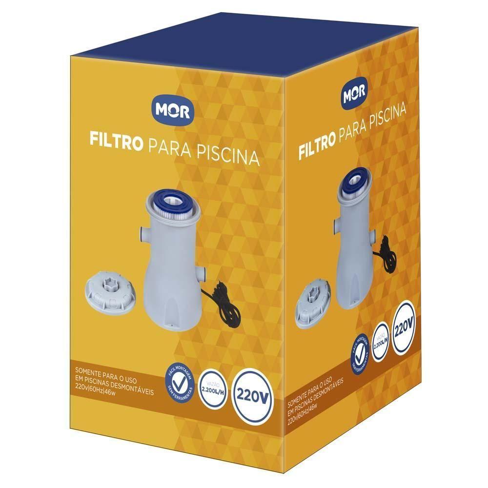 Filtro Piscina Bomba Vazão 2.200 L-h Refil Mor 220V - 7