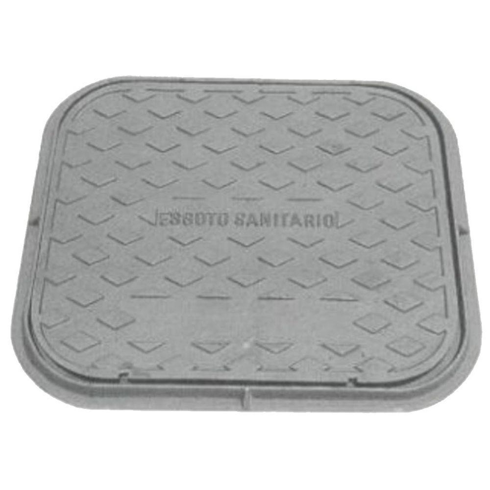 Tampa Tampão De Chão Simples T33 Ferro Passagem 48x54cm - 1