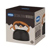 Chaleira Wood Em Inox 2,5 Litros Com Apito Mor Preto