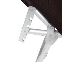 Cadeira Espreguiçadeira Dobrável Em Alumínio Cores Mor Preto - 6