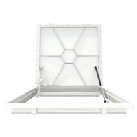 Tampa Piscina Casa Máquina 1x1m Articulada Rebaixada Branca - 2