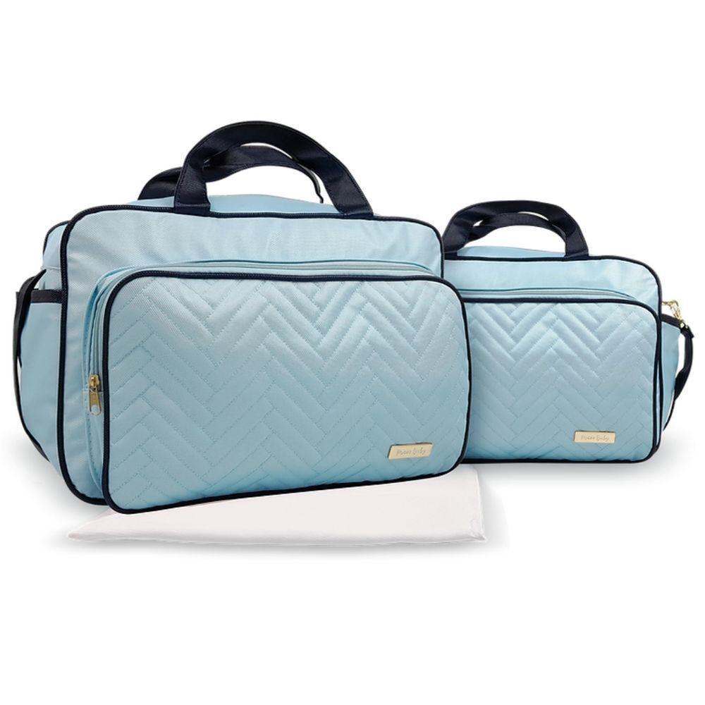 Kit Bolsas Maternidade Bebê Classic Premium Azul Claro - 1
